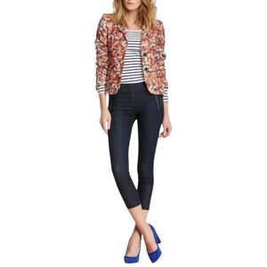 J BRAND Katrine Front Zipper Detail Cropped Capri Denim Jeans size 28